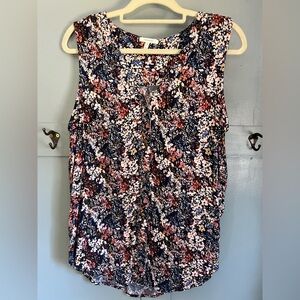 Maurices Blue and Red Tank Top Blouse